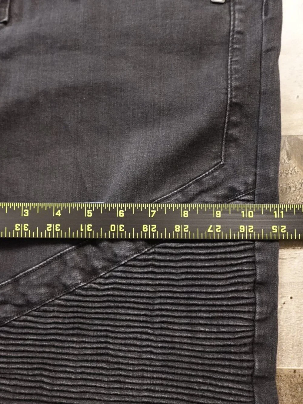 ZLZ Denim‎ Biker Jeans Men’s 38 Black Skinny Moto Zip Pocket Stretch Pants